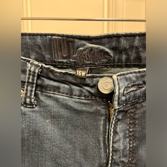 KUT from the Kloth 16W Women's Mid-Rise Back Flap Pockets Blue Jeans - Picture 4 of 9